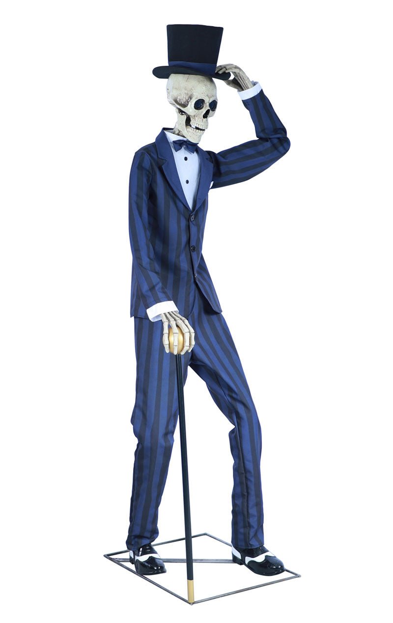 Suited Skeleton Animated Halloween Decoration - Joke.co.uk