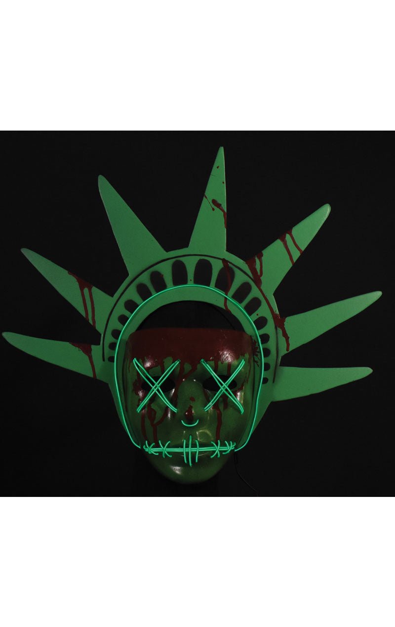 The Purge Light Up Liberty Mask - Joke.co.uk