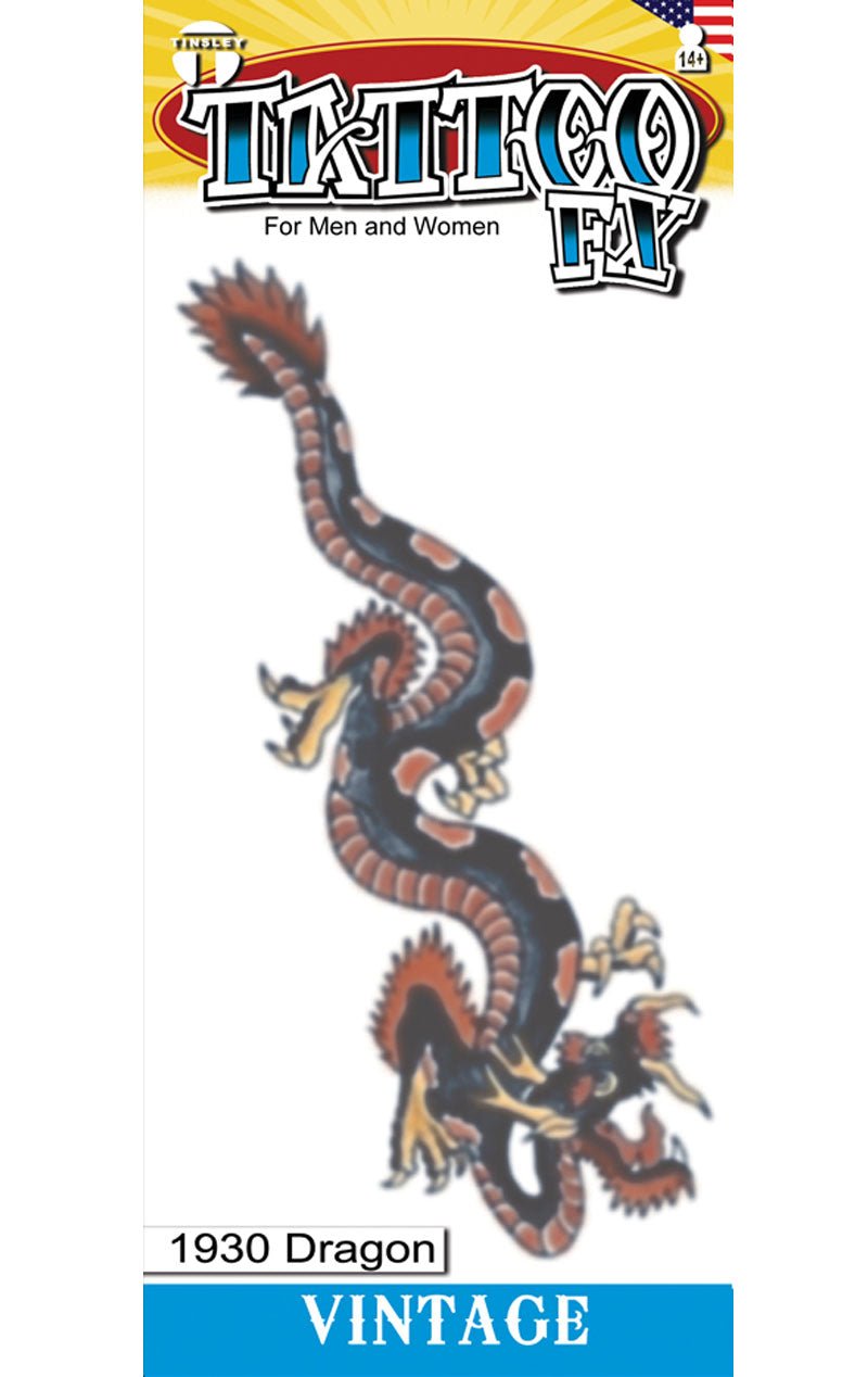 Tinsley Transfers Temporary Dragon Tattoo - Joke.co.uk
