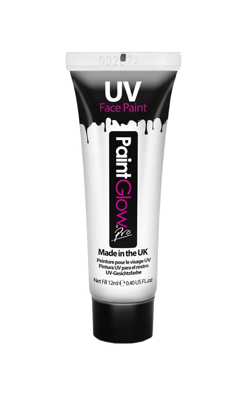 White UV Face and Body Paint - Joke.co.uk