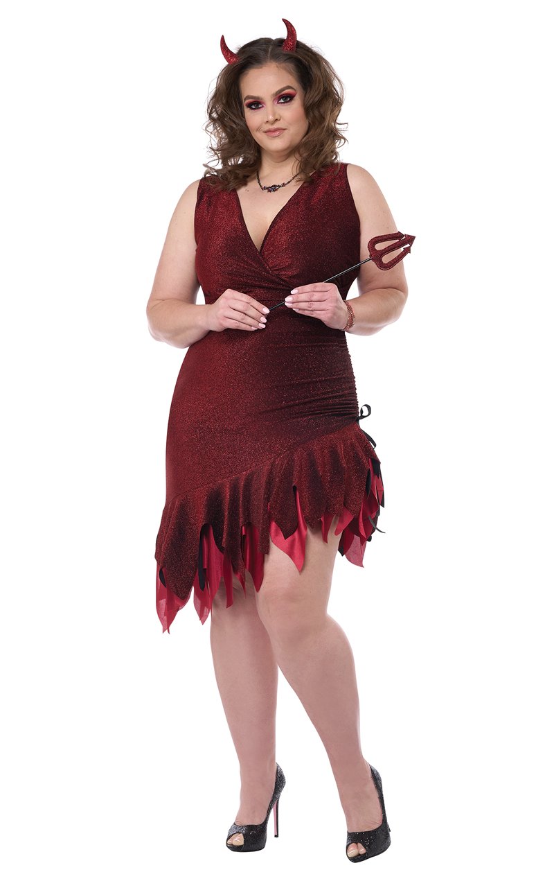 Women Red-Hot & Sizzling Plus Size Costume - Joke.co.uk