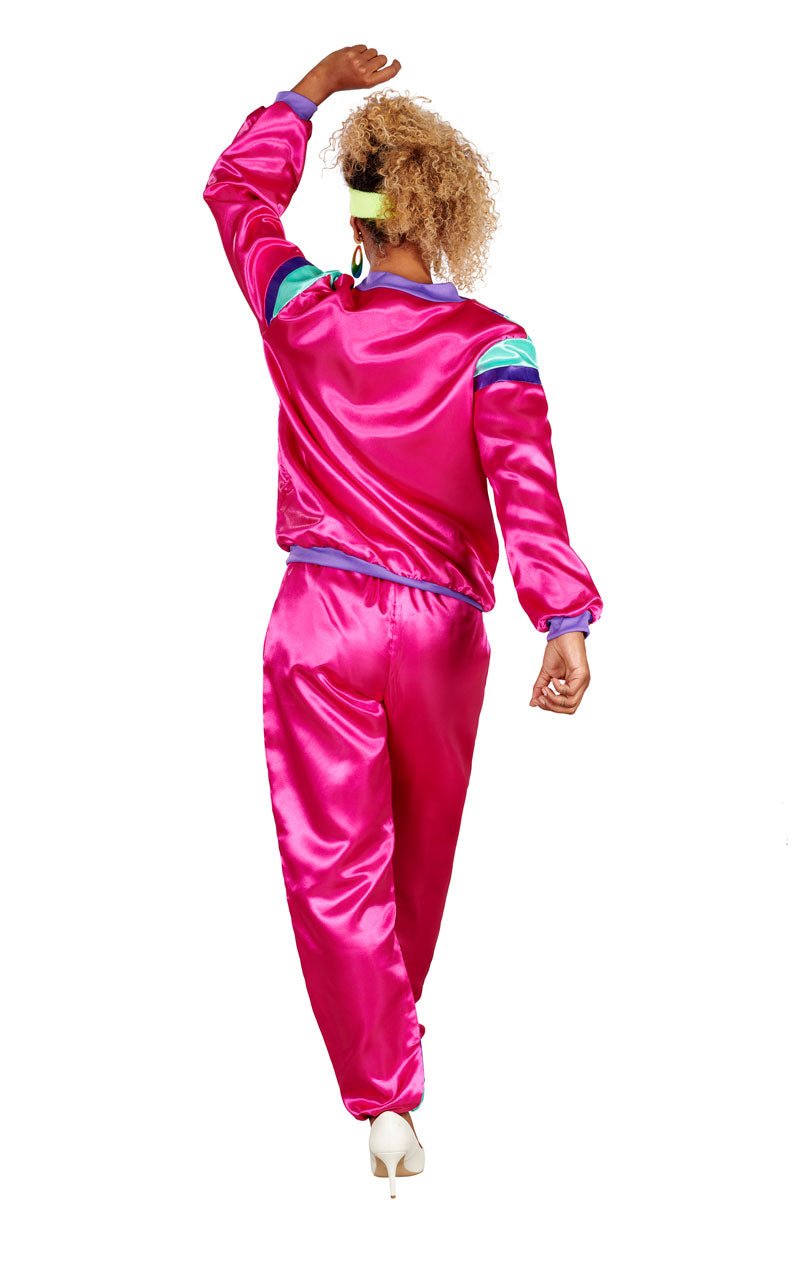 Womens 80s Pink Shellsuit Costume - Joke.co.uk