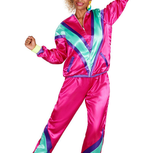 Womens 80s Pink Shellsuit Costume joke
