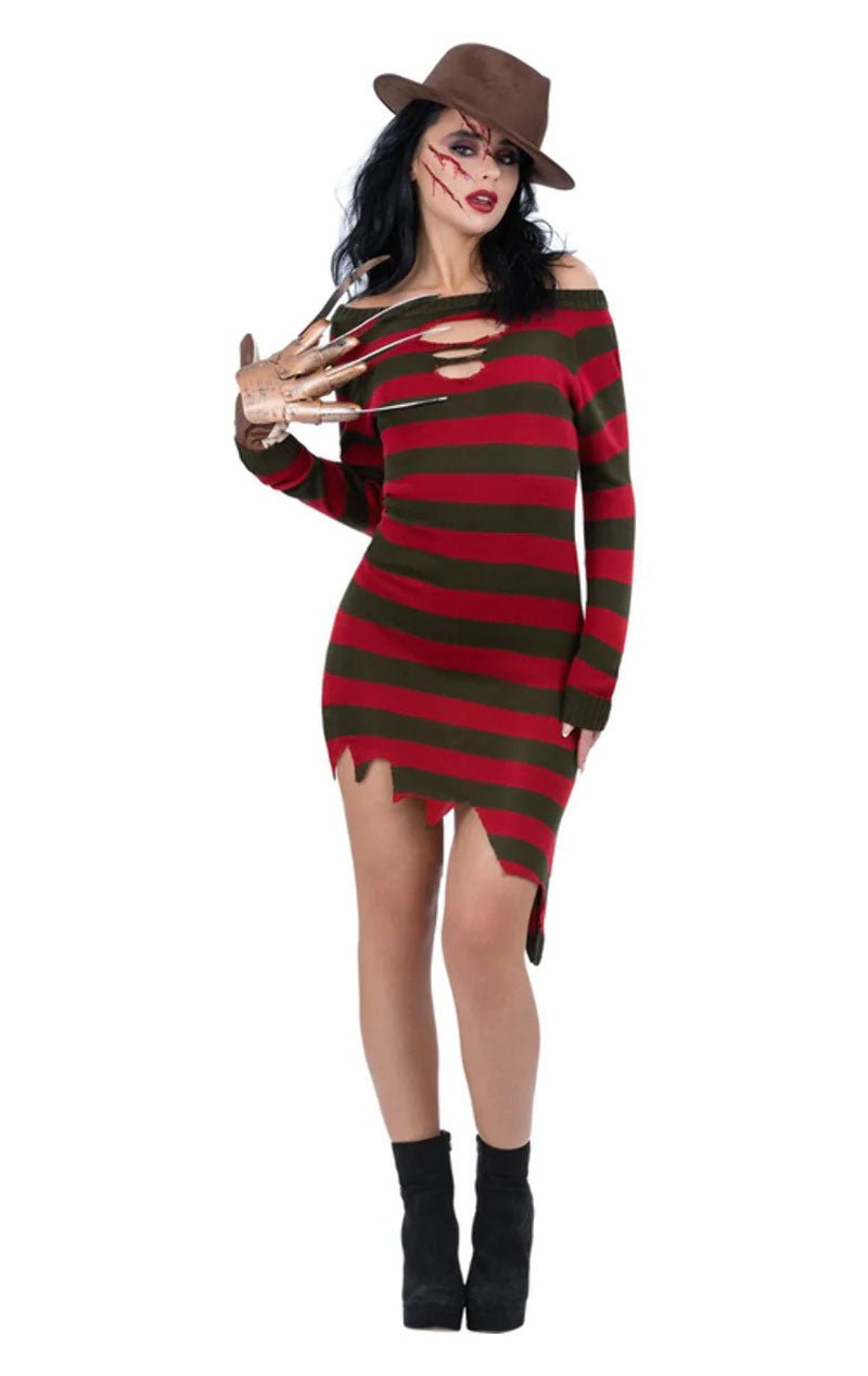 Womens Freddy Krueger Halloween Costume - Joke.co.uk