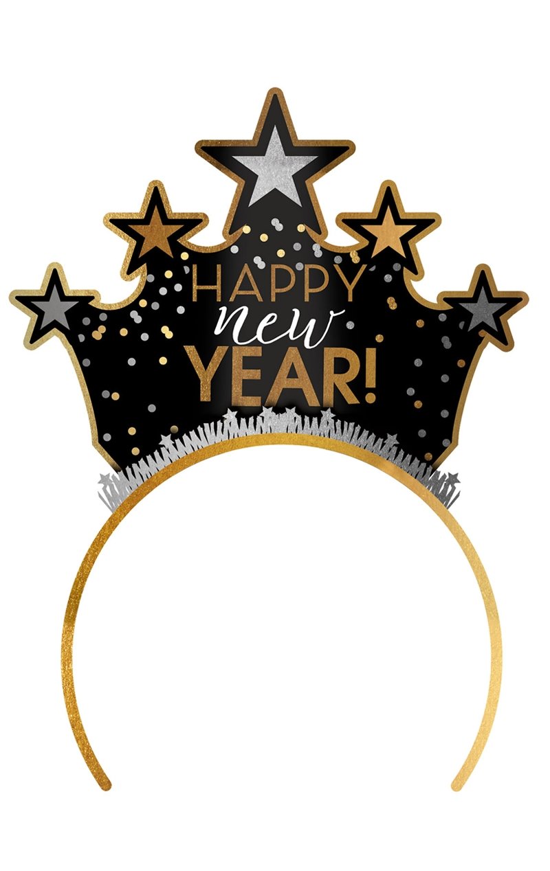 Womens Happy New Year Tiara Accessory - Joke.co.uk