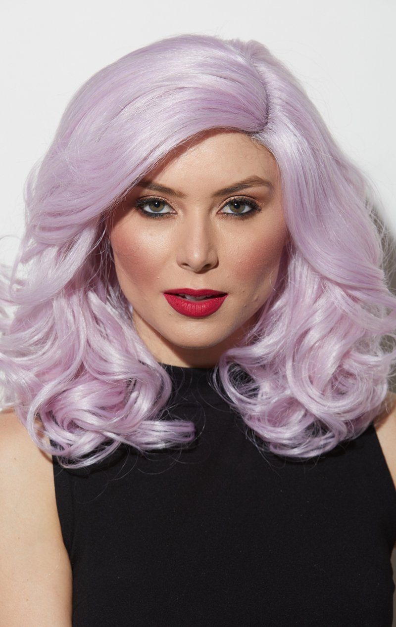 Womens Reagen Lilac Wig Accessory - Joke.co.uk